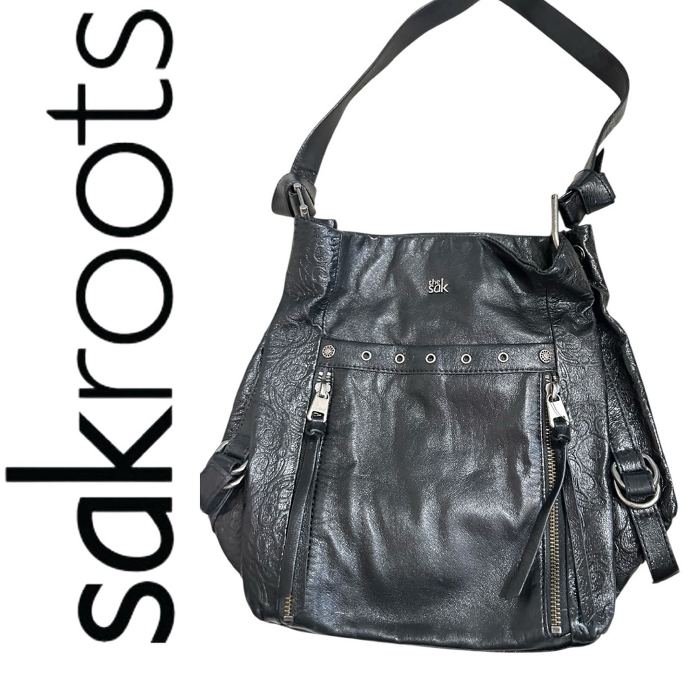 Sakroots Black Casual Shoulder Bag with Adjustable Strap LIKE NEW